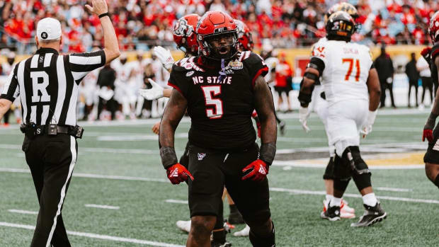 Former NC State defensive tackle C.J. Clark against Maryland